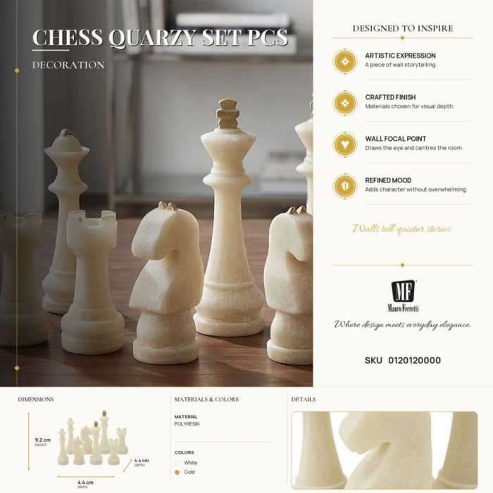 Set sah decorativ | Piese aspect marmura | CreativDeco [11]