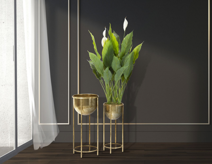 Set Suporturi flori Glam Coppia, metal auriu [4]