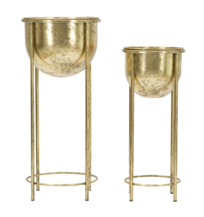 Set Suporturi flori Glam Coppia, metal auriu [2]