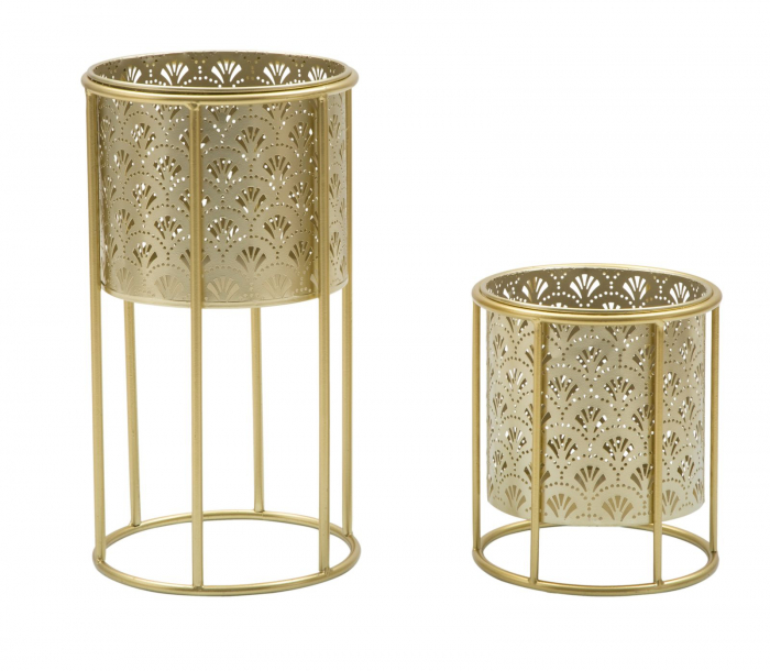 Set Suporturi flori Golvy, metal auriu [1]
