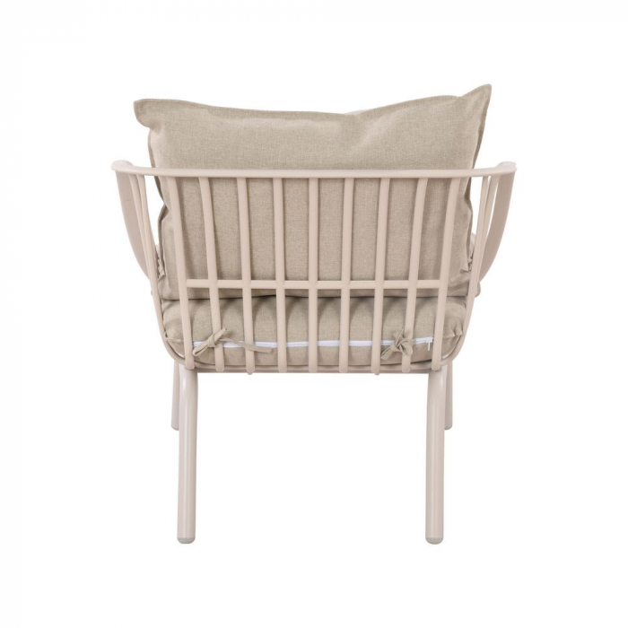 Set exterior bej – rășină cu fibră sticlă, perne UV și masă ovală [5]