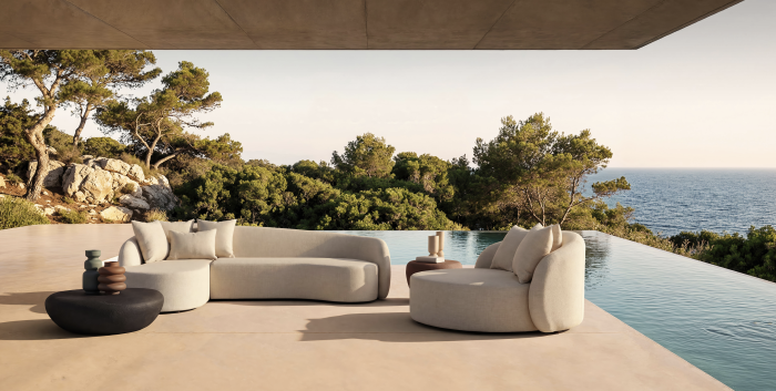 Sezlong de exterior bej din polipropilena si aluminiu Vitznau 180x96x79 cm [2]