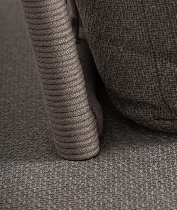 Canapea de exterior taupe din aluminiu si polipropilena Lenk 194x105x81 cm [9]