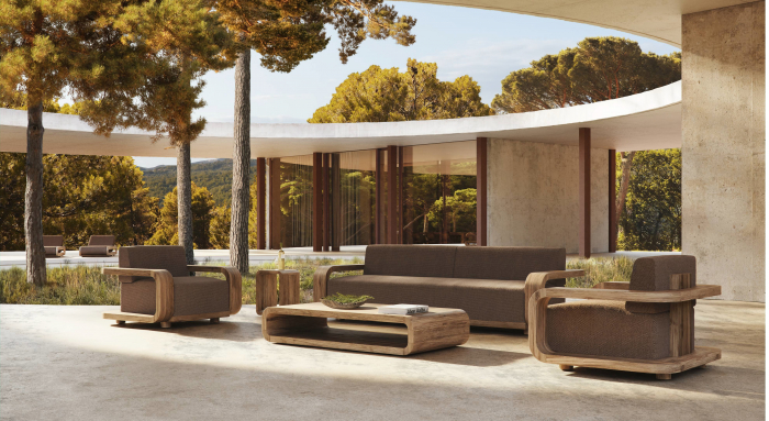Sezlong colonial lemn tec reciclat|Sezlonguri elegante [10]