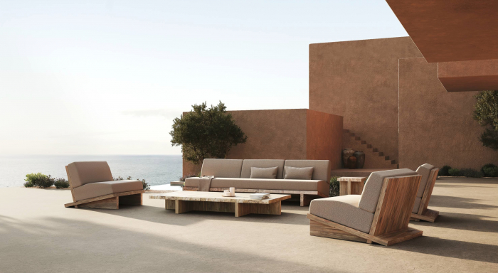 Sezlong colonial lemn tec reciclat|Sezlonguri confortabile [10]