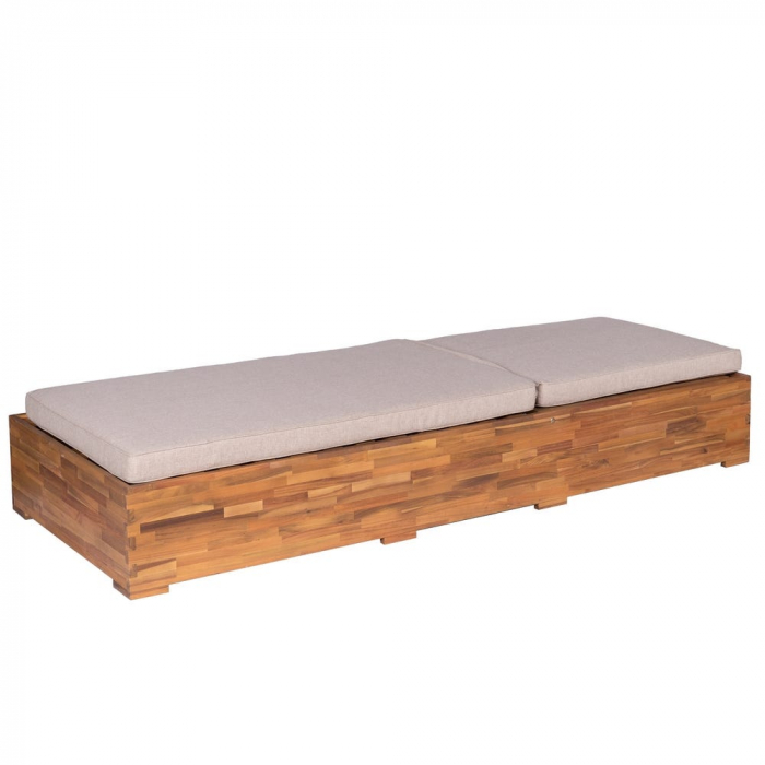 sezlong NORAH lemn acacia – spătar reglabil, exterior natural [4]
