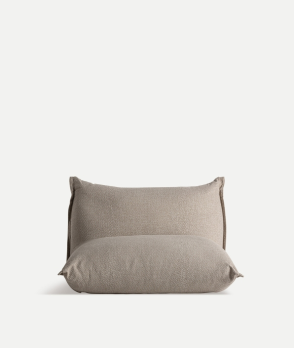 Sezlong exterior Zermatt din polipropilena taupe si spuma 100x175x71 cm [3]