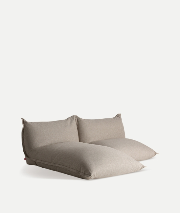 Sezlong exterior Zermatt din polipropilena taupe si spuma 100x175x71 cm [5]