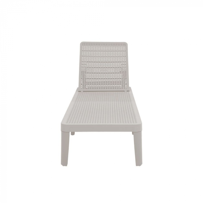 Șezlong gri deschis exterior reglabil UV Seagull [8]