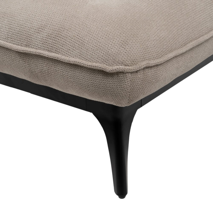 Șezlong taupe textil metalic elegant pentru relaxare Altea [14]