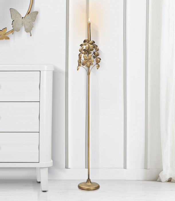 Sfesnic podea Flowy fier auriu impresionant CreativDeco [2]