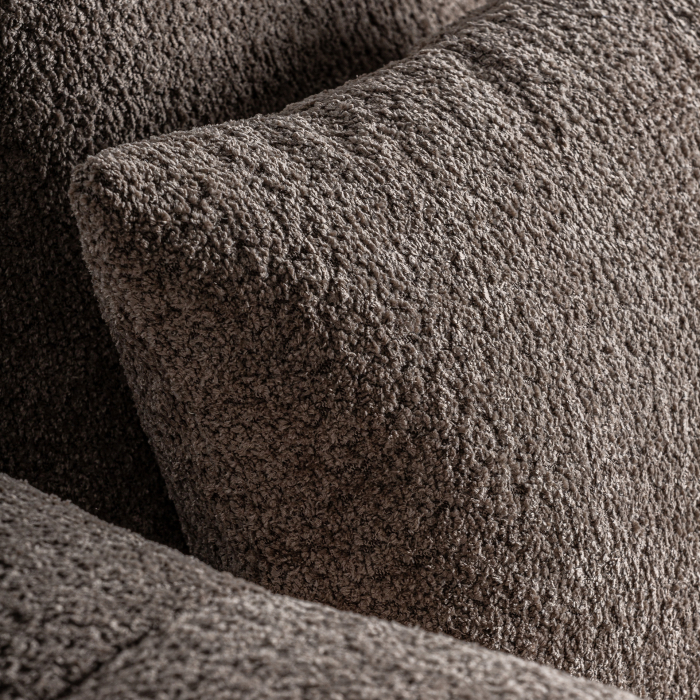 Sofa din stofă maro cu forme volumetrice [8]