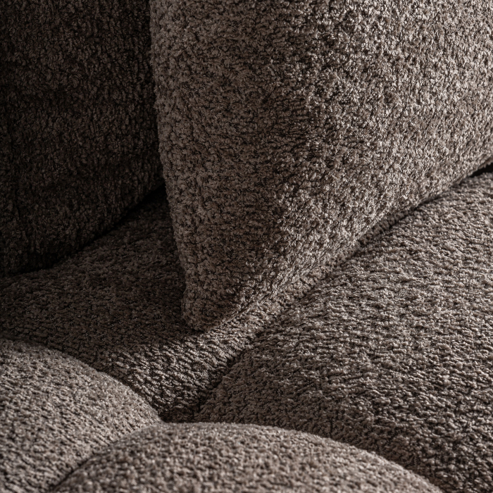 Sofa din stofă maro cu forme volumetrice [5]