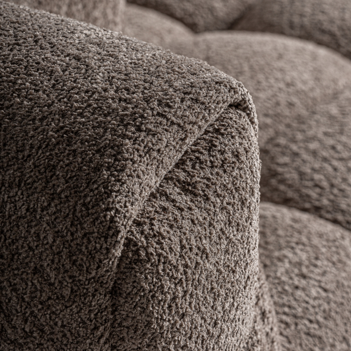 Sofa din stofă maro cu forme volumetrice [9]