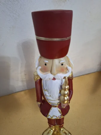 Spargator de nuci rosu auriu| Decor Festiv Craciun | CreativDeco [2]