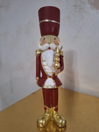 Spargator de nuci rosu auriu| Decor Festiv Craciun | CreativDeco [3]