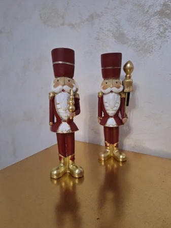 Spargator de nuci rosu auriu| Decor Festiv Craciun | CreativDeco [9]