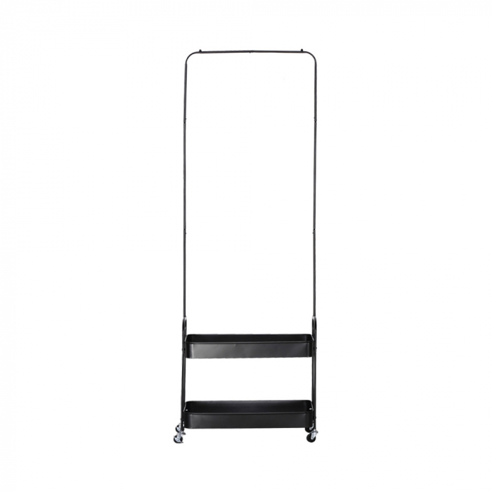 stativ haine metal negru rafturi roti Loop [4]