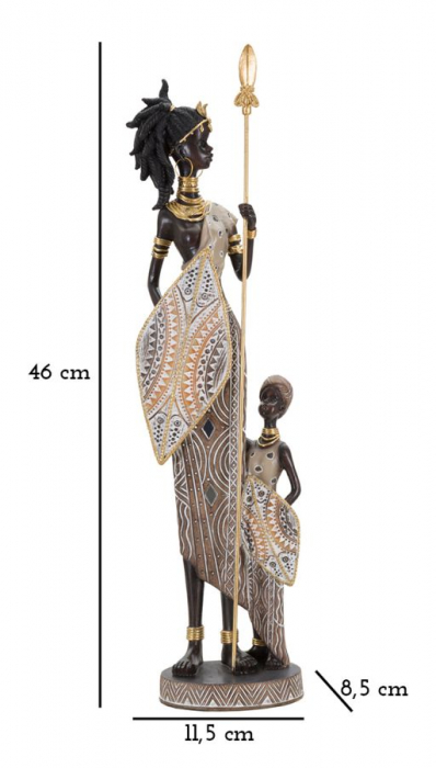 Statueta africana Masai cu copil - CreativDeco.ro [6]