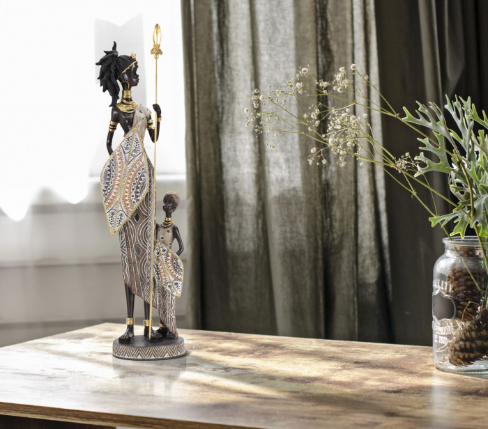 Statueta africana Masai cu copil - CreativDeco.ro [5]