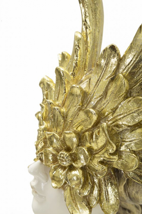 Statueta Minerva alb auriu | Zeita intelepciunii decor | CreativDeco.ro [5]
