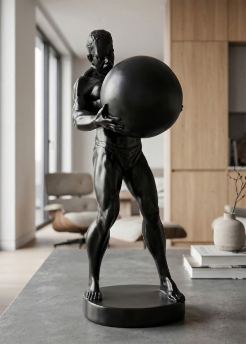 Statueta Neagra Atlas | Piesa Decorativa Moderna | CreativDeco [2]