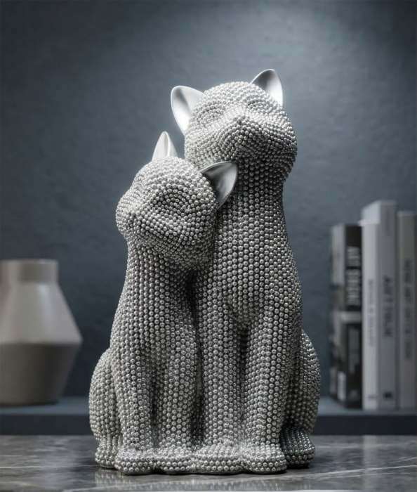 Pereche Pisici Argintii | Decor Romantic | CreativDeco [2]