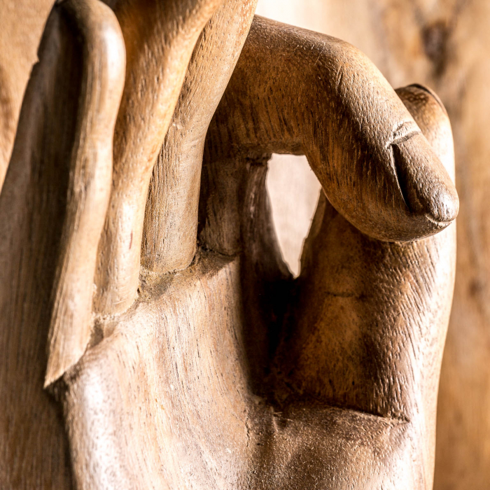 Statueta Buddha lemn tropical|Statuete orientale decorative [3]