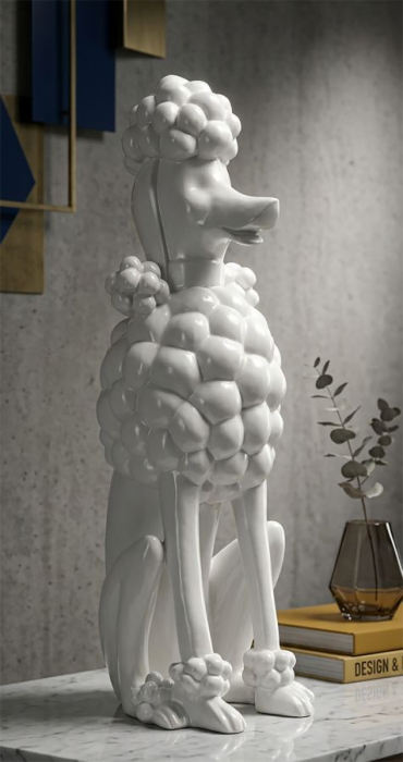 Statueta bichon alb | Decoratiune podea | CreativDeco [2]