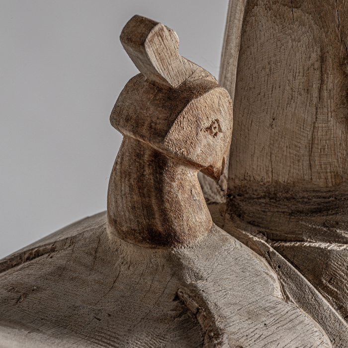 Statueta cal unicat lemn tec|Statuete coloniale [8]