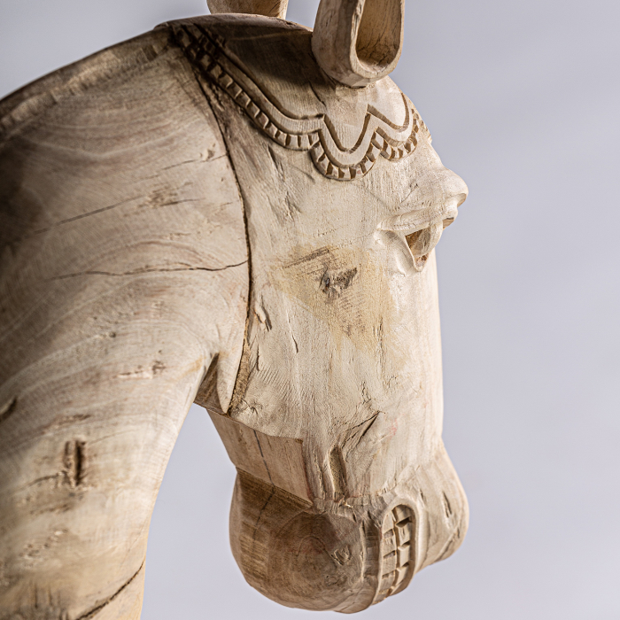 Statueta cal unicat lemn tec|Statuete coloniale [4]