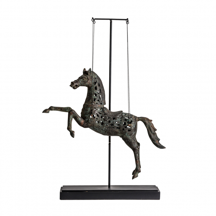 Statueta cal lemn tropical si bronz|Statuete contemporane elegante [1]