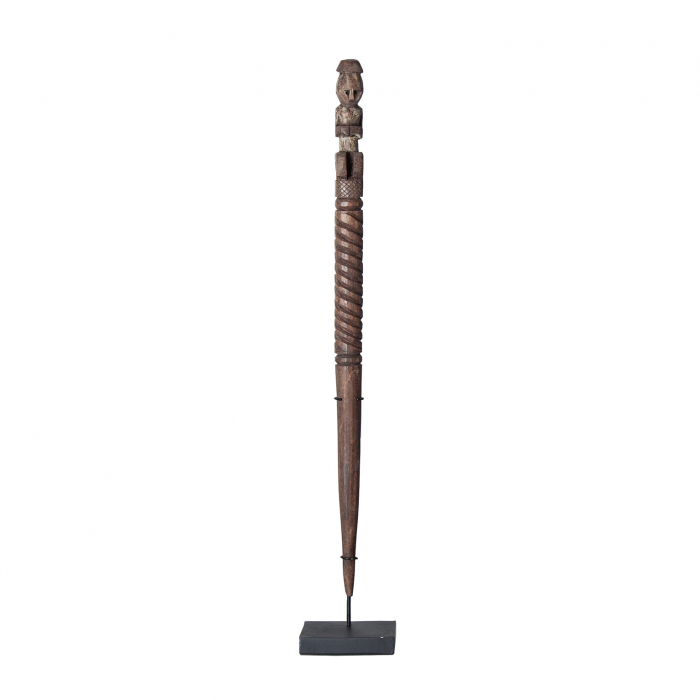 Statueta decorativa lemn tropical si fier|Statuete etnice expresive [1]