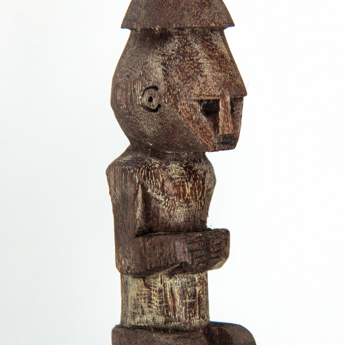 Statueta decorativa lemn tropical si fier|Statuete etnice impunatoare [2]