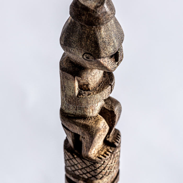 Statueta decorativa lemn tropical si fier|Statuete etnice delicate [2]