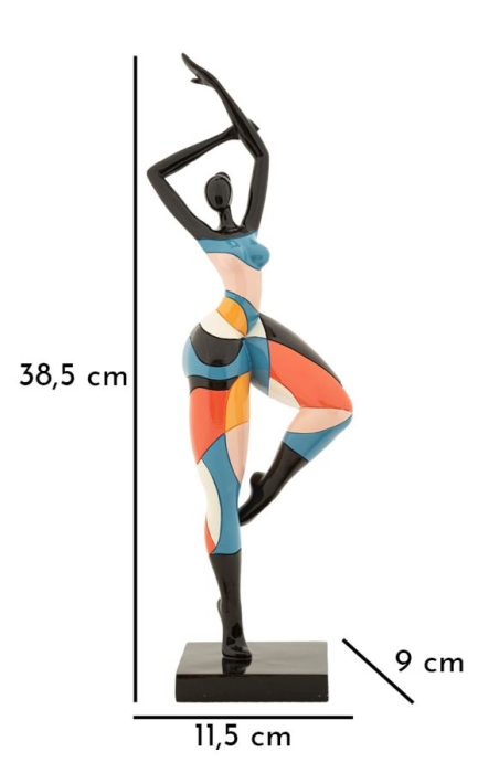 Statueta design rubic femeie dansand rasina colorata 11x38 - CreativDeco.ro [7]