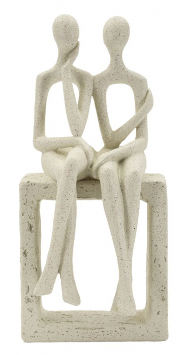 Statuetă rășină bej decor – imagine principală – Coppia Stons [1]