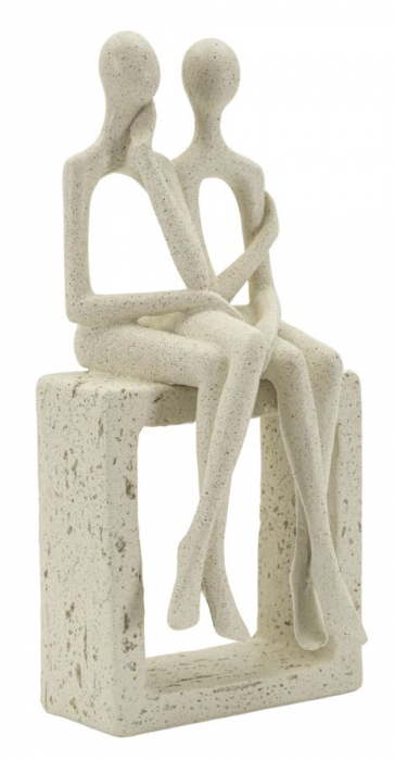 Statuetă rășină bej decor – imagine principală – Coppia Stons [2]