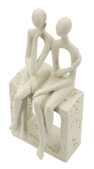 Statuetă rășină bej decor – imagine principală – Coppia Stons [4]