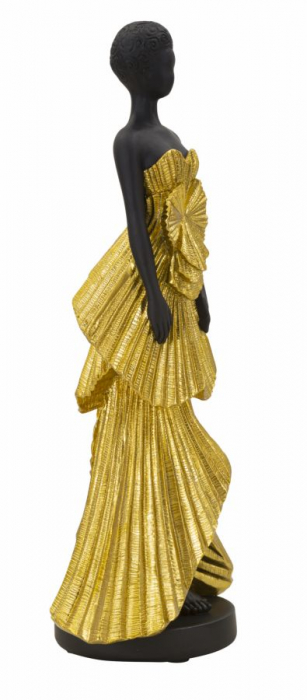Statueta Donnina Fashion rochie aurie - CreativDeco.ro   [2]