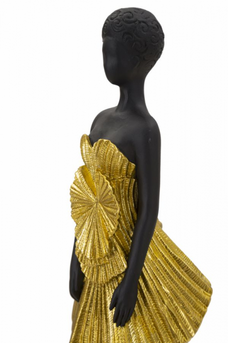 Statueta Donnina Fashion rochie aurie - CreativDeco.ro   [4]