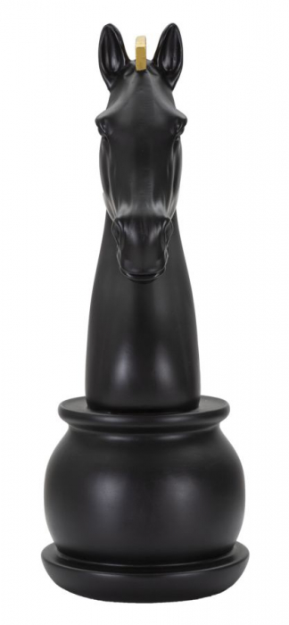 Statueta Cal Sah Negru Decorativ | CreativDeco [4]