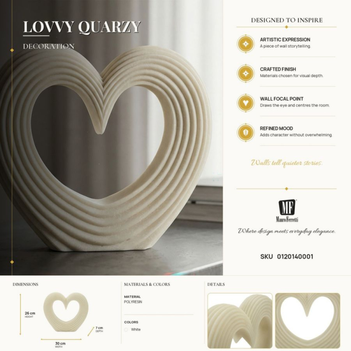 Inima stilizata | Statueta romantica | CreativDeco [8]