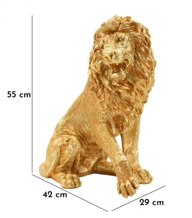 Statuetă leu auriu din rășină [20]