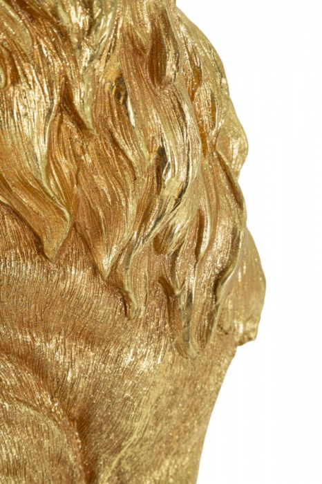 Statuetă leu auriu cu coroană decorativă [9]
