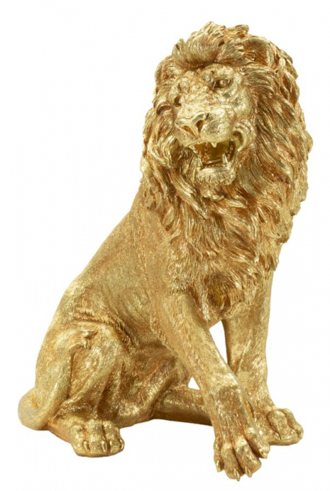 Statuetă leu auriu din rășină [3]