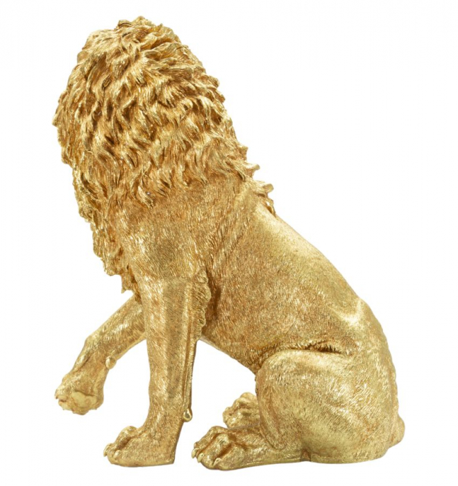 Statuetă leu auriu din rășină [7]