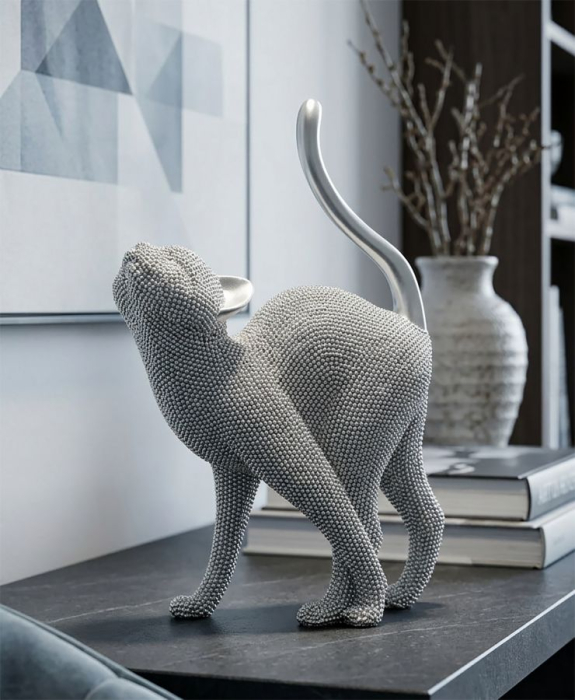 Pisica Argintie Glamour | Decoratiuni Interioare | CreativDeco [2]