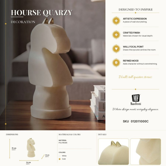 Cal sah decorativ | Statueta minimalista | CreativDeco [9]