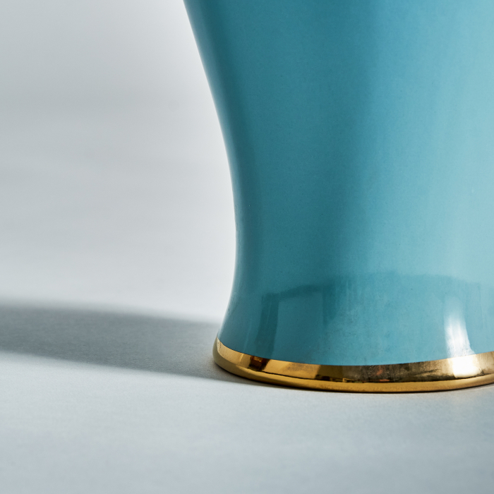 Sticla decorativa organica provensal ceramica albastru auriu|Sticle decorative unice [3]